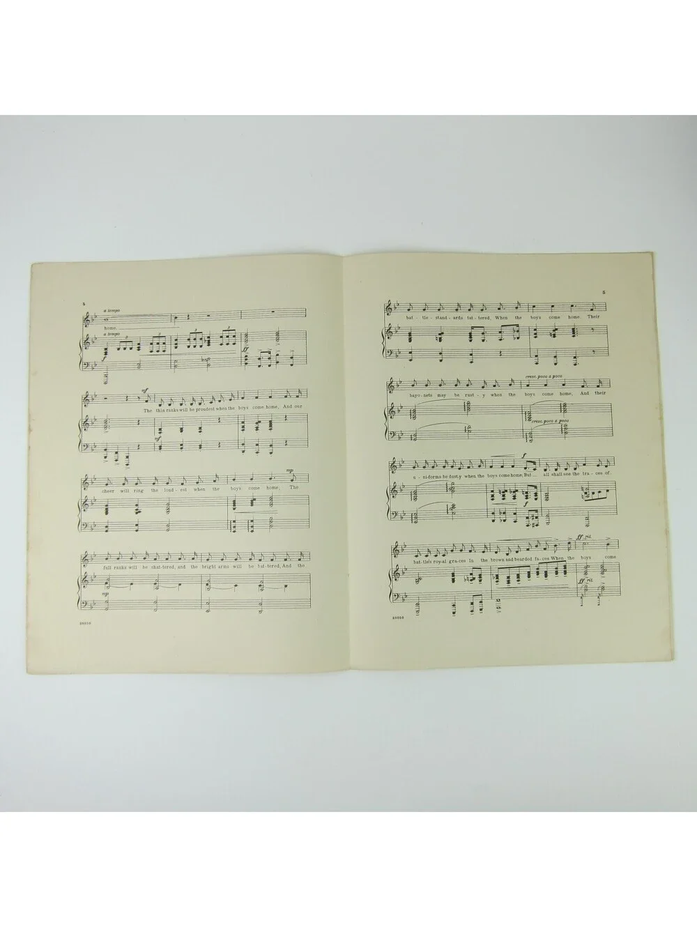 Sheet Music When the Boys Come Home WWI John Hay & Oley Speaks Antique 1917